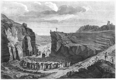 Reunión de los camisardos en el desierto de French School
